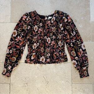NWOT Saltwater Luxe floral smocked top
